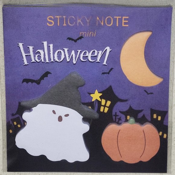 Kawaii Halloween ghost pumpkin sticky note memo pad notepad - Picture 1 of 1